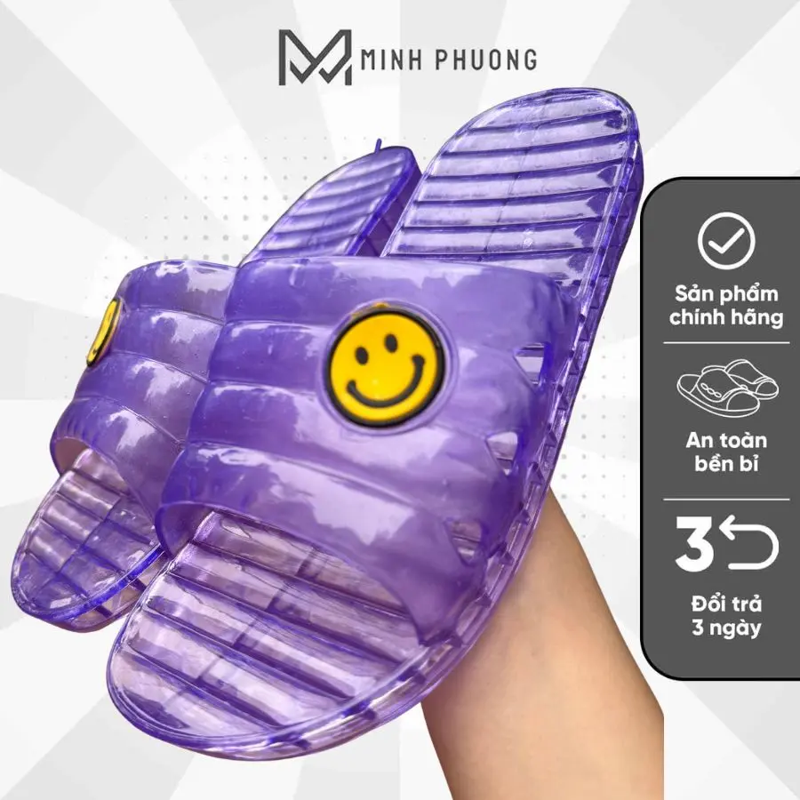 Dép Mặt Cười Nhựa Trong Minh Phương– Dép mang trong nhà chống trơn trượt tiết kiệm 16% - Hình ảnh 12