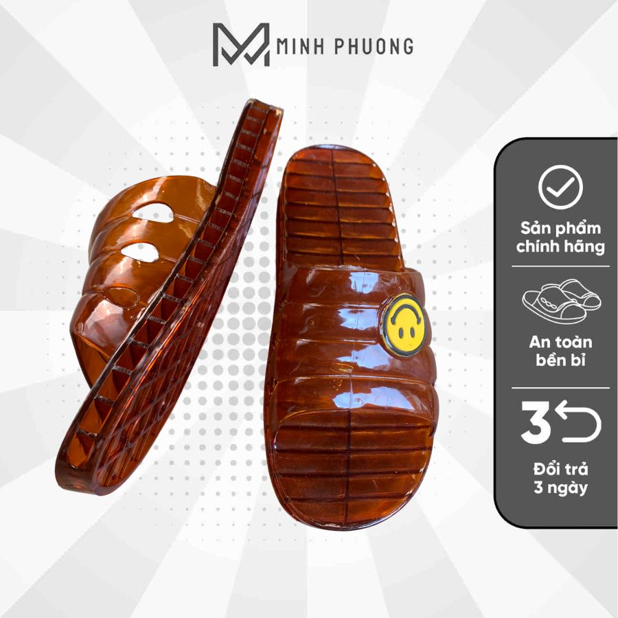 Dép Mặt Cười Nhựa Trong Minh Phương– Dép mang trong nhà chống trơn trượt tiết kiệm 16% - Hình ảnh 6